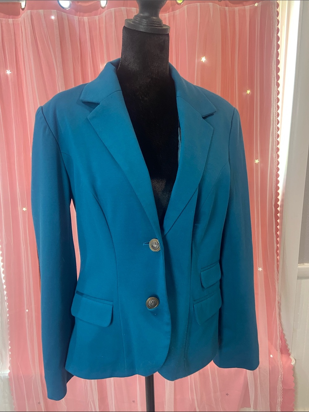 Cass Women's Teal Tailored Blazer Jacket size L